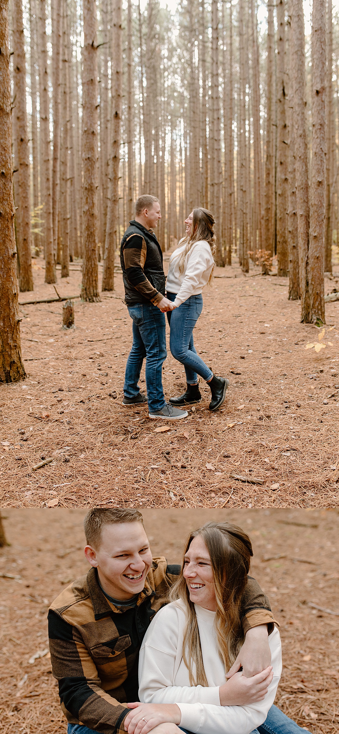 a couple in the woods