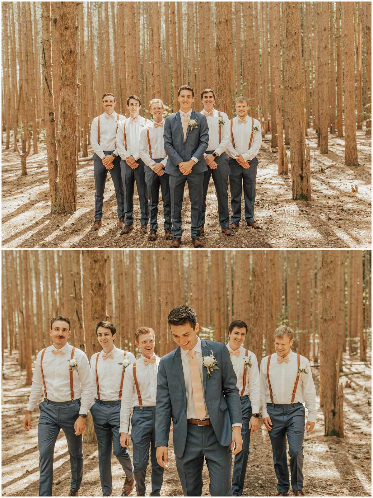 Wedding Party Photos in Forest