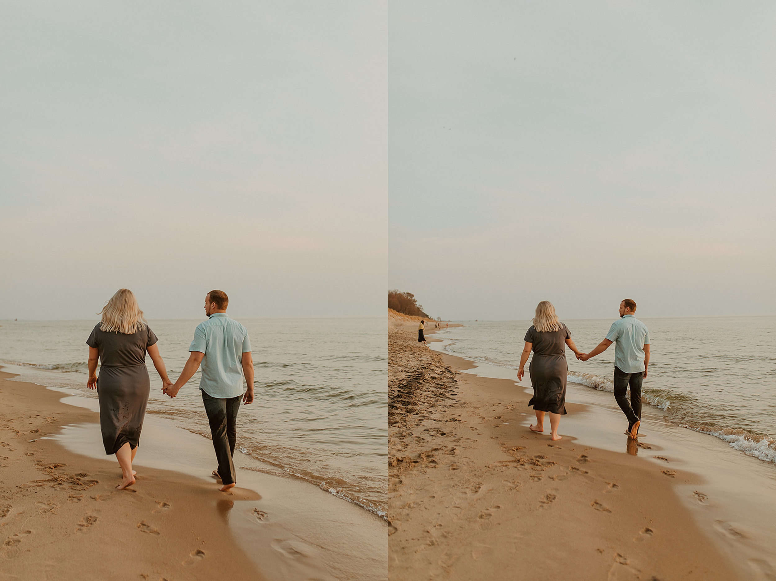 couple walking down the beach together